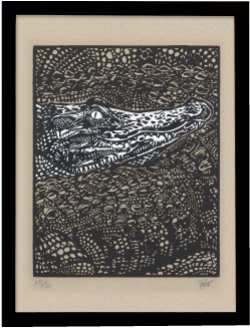 画像1: Alligator（アリゲーター）リノリウム版画