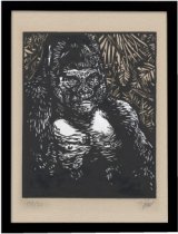 Gorille（ゴリラ）リノリウム版画