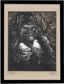画像1: Gorille（ゴリラ）リノリウム版画