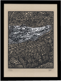 Alligator（アリゲーター）リノリウム版画