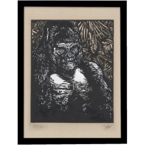 画像: Gorille（ゴリラ）リノリウム版画